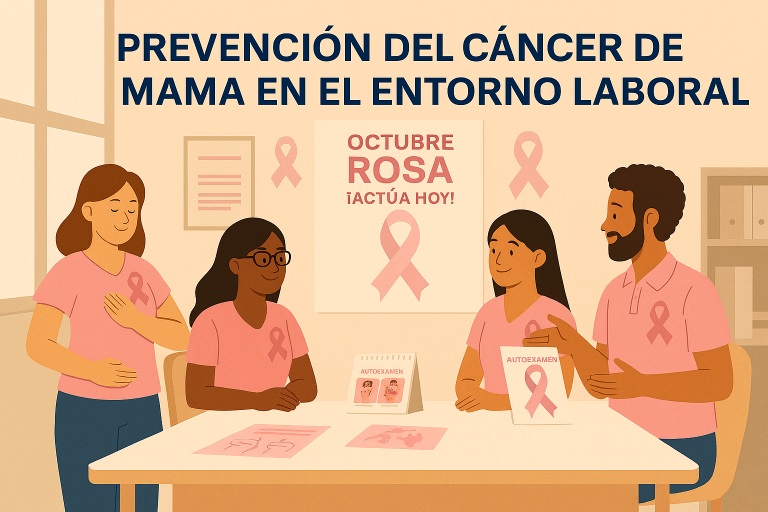 🎀 Cáncer de Mama: 5 Acciones Simples que Marcan la Diferencia en la Prevención del Cáncer de Mama en el Entorno Laboral